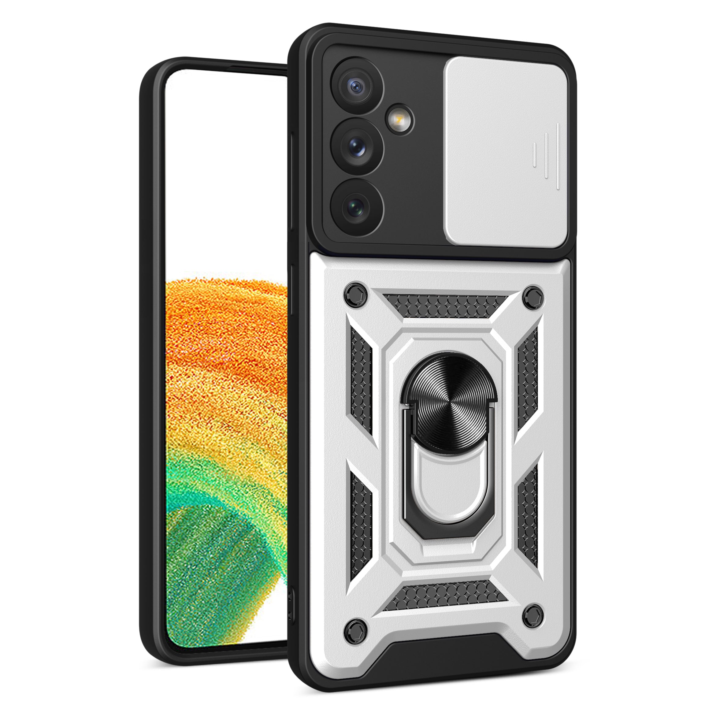 For Samsung Galaxy A34 5G Shockproof TPU PC Case Ring Kickstand Slide Camera Protector Anti-Scratch Back Cover For Samsung Galaxy A34 5G Shockproof TPU PC Case Ring Kickstand Slide Camera Protector Anti-Scratch Back Cover